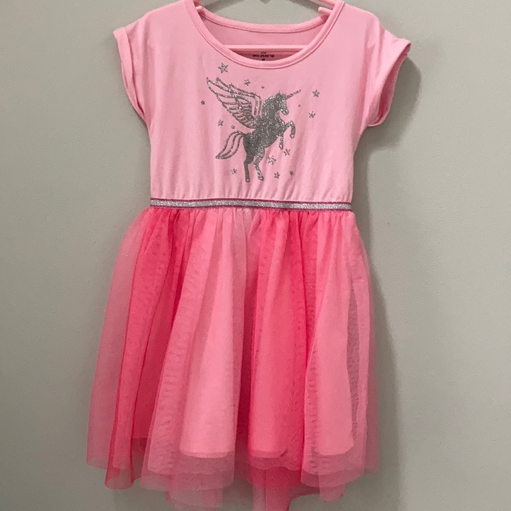 Unicorn pink and silver dress